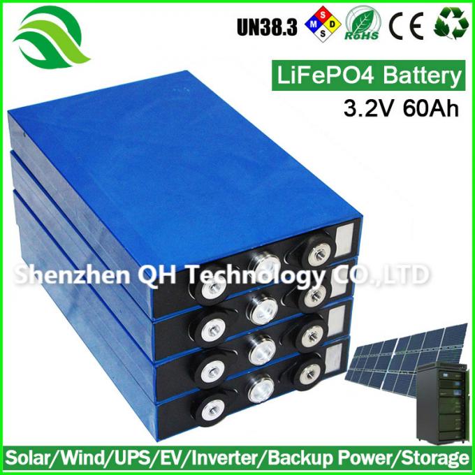 Rechargeable High Power Prismatic Solar/Wind/UPS/EV/Inverter 3.2V 60Ah LiFePO4 Batteries Cell